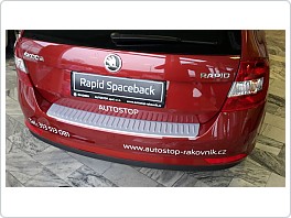 Škoda Rapid SpaceBack, ochranný kryt zadního nárazníku ALU LOOK, PVC