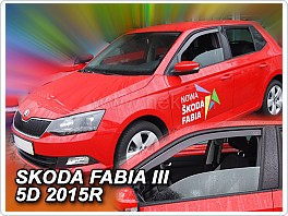 Plexi ofuky oken, deflektory Škoda Fabia 3 III, 2014- přední