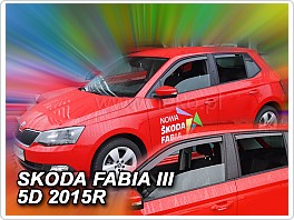 Plexi ofuky oken, deflektory Škoda Fabia 3 III, 2014- přední + zadní