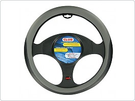 Potah volantu CLUB PREMIUM černošedý, 37-39 cm