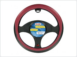 Potah volantu CLUB PREMIUM černočervený, 37-39 cm 