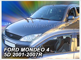Plexi ofuky oken, deflektory, Ford Mondeo, 2001-2006, přední + zadní pro combi