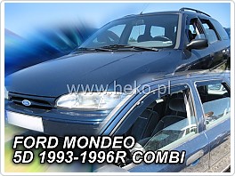 Plexi ofuky oken, deflektory, Ford Mondeo, 1993-1996, přední + zadní pro combi