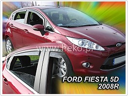 Plexi ofuky oken, deflektory, Ford Fiesta, 2008-2017 5.dveř. přední + zadní