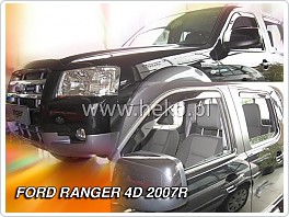 Plexi ofuky, deflektory, Ford Ranger, 2007-2012, 4dveř. přední + zadní