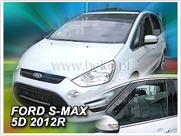 Plexi ofuky oken, deflektory, Ford S-MAX 2010-2015, přední + zadní