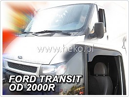 Plexi ofuky oken, deflektory, Ford Transit, 2000-2006, system OPK horní