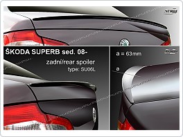 Škoda Superb II 2, 2008- sedan, odtrhová lišta SU06 (hrana)