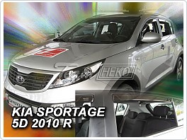 Plexi ofuky, deflektory Kia Sportage 2010-2015 přední + zadní