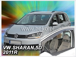 Plexi ofuky oken, deflektory, VW Sharan, Seat Ahambra 2010-, přední + zadní