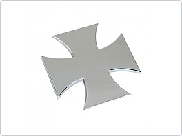 Logo 3D, Cross, kříž, samolepící, chromový