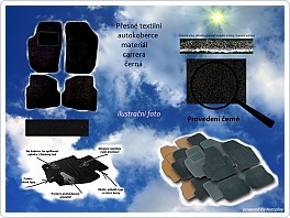 Textilní koberce CARRERA černá, autokoberce sada ŠKODA Octavia 3 III 14-