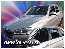 Plexi ofuky oken, deflektory, BMW X5 F15, 2014-2018, přední + zadní