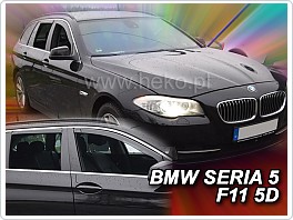 Plexi ofuky oken, deflektory, BMW F11 2010-, přední + zadní
