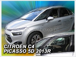 Plexi ofuky oken, deflektory, Citroen C4 Picasso, Grand Picasso, 2013-, přední