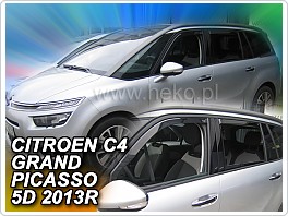 Plexi ofuky oken, deflektory, Citroen C4 Grand Picasso, 2013-, přední + zadní pro GRAND