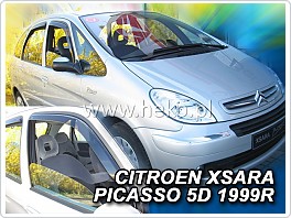Plexi ofuky oken, deflektory, Citroen Xsara Picasso, 99-06, přední
