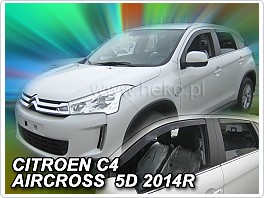 Plexi ofuky oken, deflektory, Citroen C4 Aircross 2012-, přední + zadní 