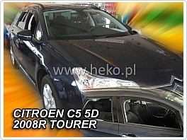 Plexi ofuky oken, deflektory, Citroen C5, model 08-, přední + zadní pro combi