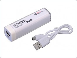 Externí baterie s USB, 2600mA + kabel