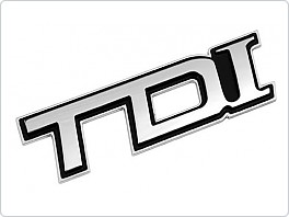 Logo TDI 3D samolepící, chromové
