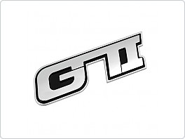 Logo GTI 3D samolepící 7204, chromové