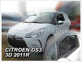 Plexi ofuky oken, deflektory Citroen DS3 3.Dveř 2010- přední