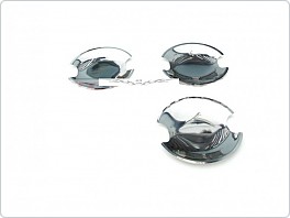 Chromové, nerezové misky, kryty pod kliky Volkwagen Caddy, T5, 2003- 3kusy