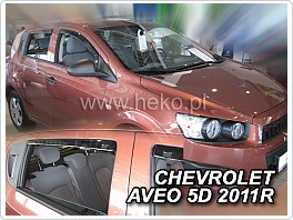 Plexi ofuky, deflektory Chevrolet Aveo 5Dveř. 2011- přední + zadní 