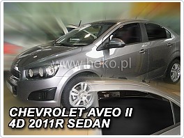 Plexi ofuky oken, deflektory, Chevrolet Aveo, model 11-, 4dveř. přední + zadní pro sedan