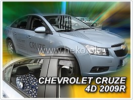 Plexi ofuky oken, deflektory, Chevrolet Cruze, 2009- přední + zadní pro sedan