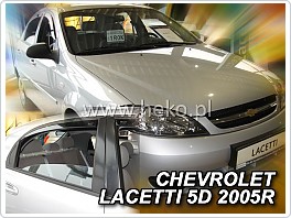 Plexi ofuky oken, deflektory, Chevrolet Lacetti, model 04- přední + zadní pro hatchback
