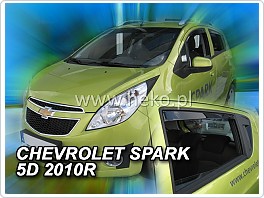 Plexi ofuky oken, deflektory, Chevrolet Spark, model 10-, 5dveř. přední + zadní