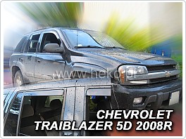Plexi ofuky oken, deflektory, Chevrolet Traiblazer 5Dveř, 2002-2009, přední + zadní