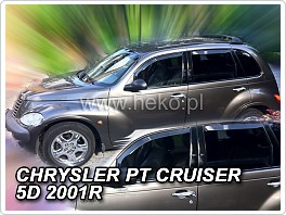 Plexi ofuky oken, deflektory, Chrysler PT Cruiser, model 2001- přední + zadní