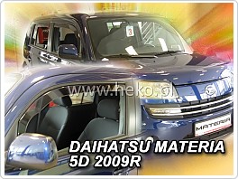 Plexi ofuky oken, deflektory, Daihatsu Materia, model 06-, přední