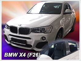 Plexi ofuky oken, defektory BMW X4, F26 2013- přední + zadní