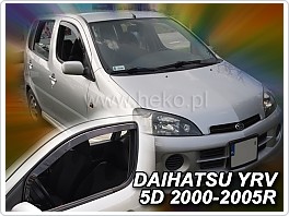 Plexi ofuky oken, deflektory, Daihatsu YRV 2000-2005 přední + zadní