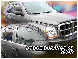 Plexi ofuky oken, deflektory, Dodge Durango, model 04-, přední + zadní