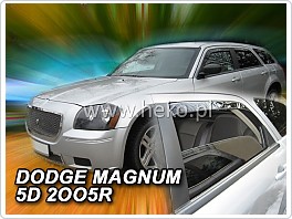Plexi ofuky oken, deflektory, Dodge Magnum, 2005-2008, přední + zadní