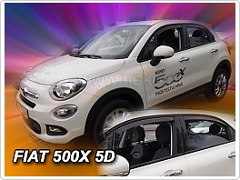 Plexi ofuky oken, deflektory, Fiat 500X 2015- přední + zadní