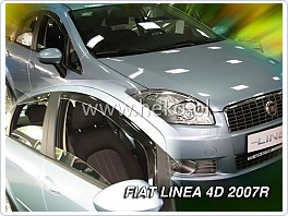 Plexi ofuky oken, deflektory, Fiat Linea, 2007-, přední + zadní