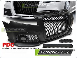 Přední nárazník Audi A3 8P 2008-2012, RS style, černá s PDC, ZPAU06
