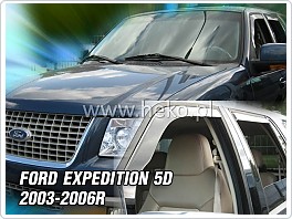 Plexi ofuky oken, deflektory, Ford Expedition, model 03-06, přední