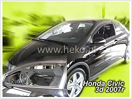 Plexi ofuky oken, deflektory, Honda Civic, 2007- 3dveř. přední