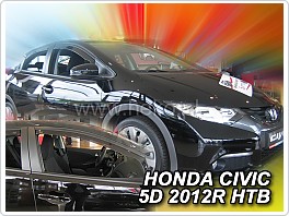Plexi ofuky oken, deflektory, Honda Civic 5Dveř. Hatchback 2012-, přední