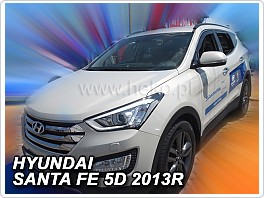 Plexi ofuky oken, deflektory Hyundai Santa Fe, 2013- přední + zadní