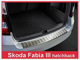 Práh pátých dveří nerez, lišta na nárazník Škoda Fabia 3 III, 2014- hatchback
