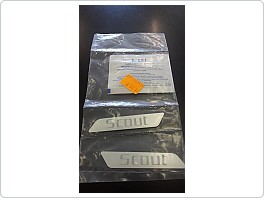 Výplň do polohovací páčky sedadla Škoda Octavia 2, nápis SCOUT