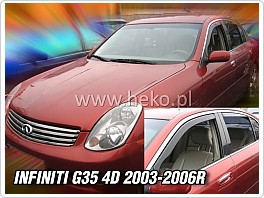 Plexi ofuky oken, deflektory, Infiniti G35, 2003-2006 sedan, přední